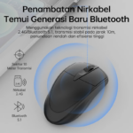 Mouse Wireless Nirkabel Slim Slim Kompatibel Tanpa Kabel Universal - Image 4
