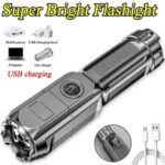 Senter Flashlight swat LED Zoom 4 Mode Senter LED Mini Senter Cas LED