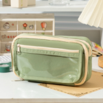 Tempat Pensil Korea Jumbo Aesthetic Premium Kapasitas Super Besar - Hijau