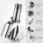 Pemangkas Alat Cukur Bulu Rambut Hidung Otomatis Stainless Steel - Image 2
