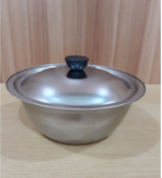 Baskom Panci Mangkok Wadah Kobokan Tutup Stainless Steel Multifungsi - 20 Cm - Image 5