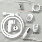Kepala Semprot Bidet Shower Set Selang Air Fleksibel Tekanan Kuat - Image 2