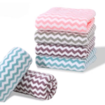 Handuk Mandi Dewasa Bayi Strip Salur Bulu Lembut Tali Gantung - Random - Image 6